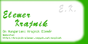 elemer krajnik business card